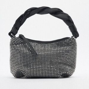 Zara Rhinestone Shoulder Bag EUC
